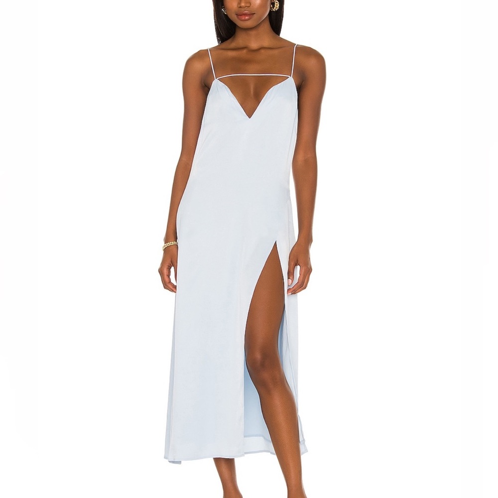 ice blue midi dress.